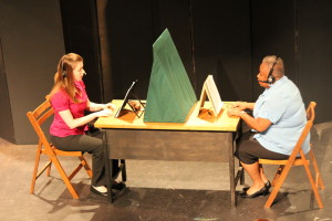 Alex Wiles and Diana Carver in "Customer Service" by Margie Langston